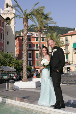 Matrimonio Castello Lerici Morgana Andrea abito sposa azzurro Juliet