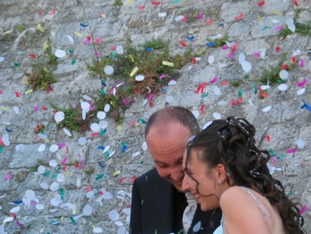 Matrimonio Castello Lerici Morgana Andrea abito sposa azzurro Juliet