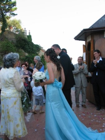 Matrimonio Castello Lerici Morgana Andrea abito sposa azzurro Juliet